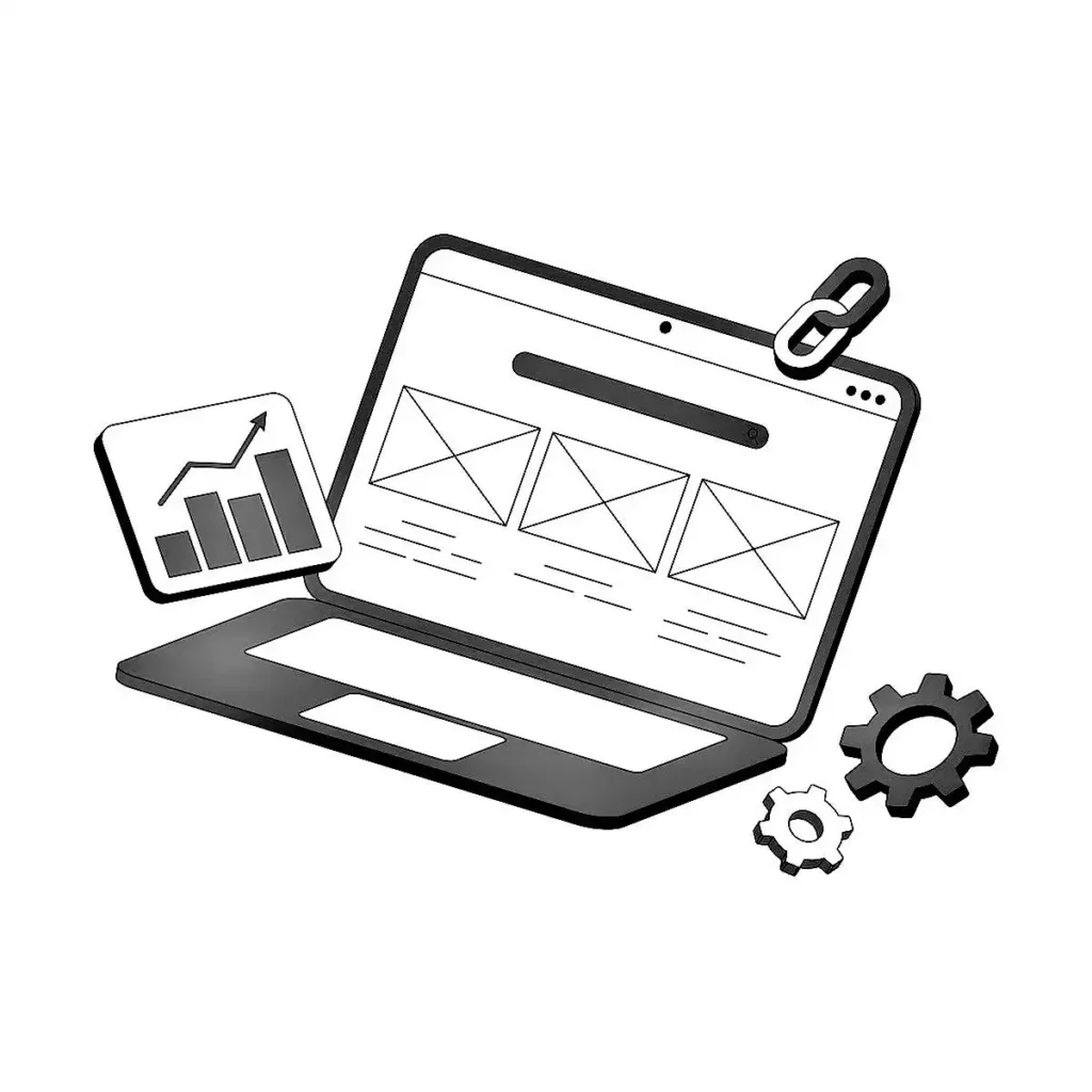 laptop image with graph and digital marketing strategist in thrissur