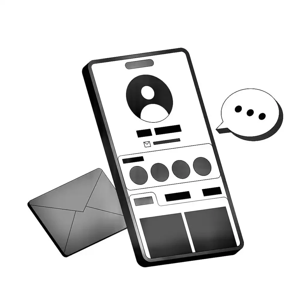 an image of phone and mails of a digital marketing strategist in thrissur
